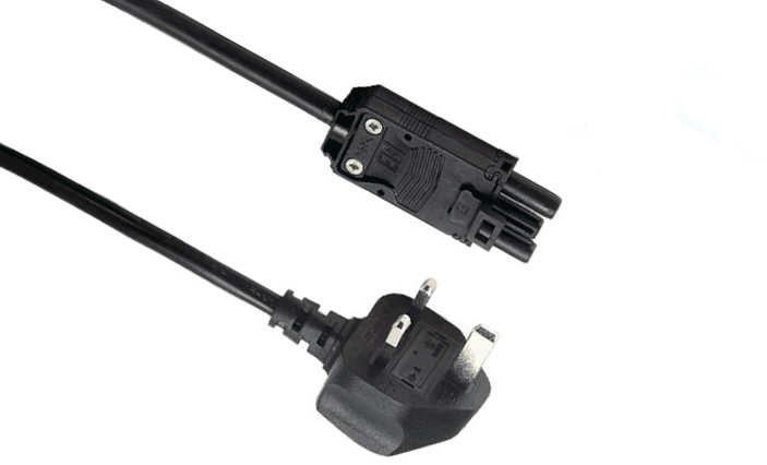 Захранващ кабел за всички модули 2 метра GST18 към щепсел BS цвят черен ABL