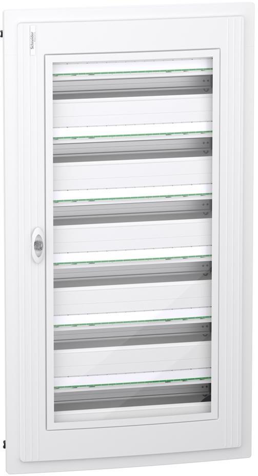 Табло за скрит монтаж PrismaSet XS 144 модула (6х24) мод. с прозрачна врата 2TB и Н и РЕ клеми SE