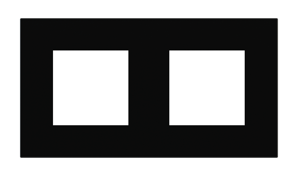 Магнитна рамка 2x 45х45мм  Proxima Metal Insense Black EKINEX