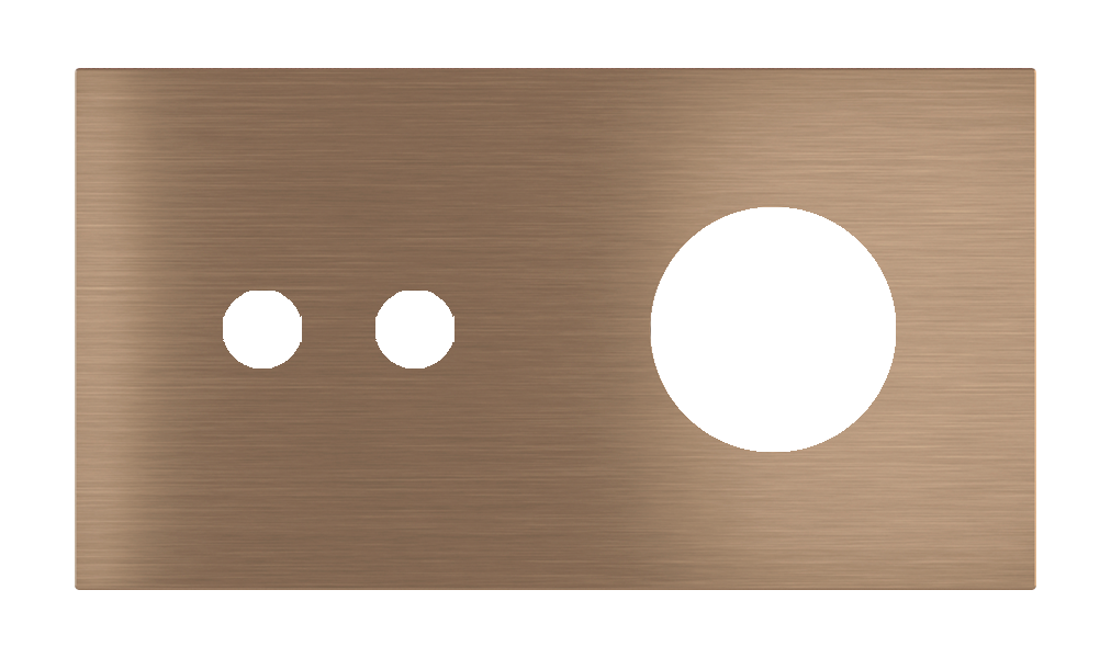 Магнитна рамка за 2 бутона и контакт шуко Proxima Metal Dark Corked EKINEX
