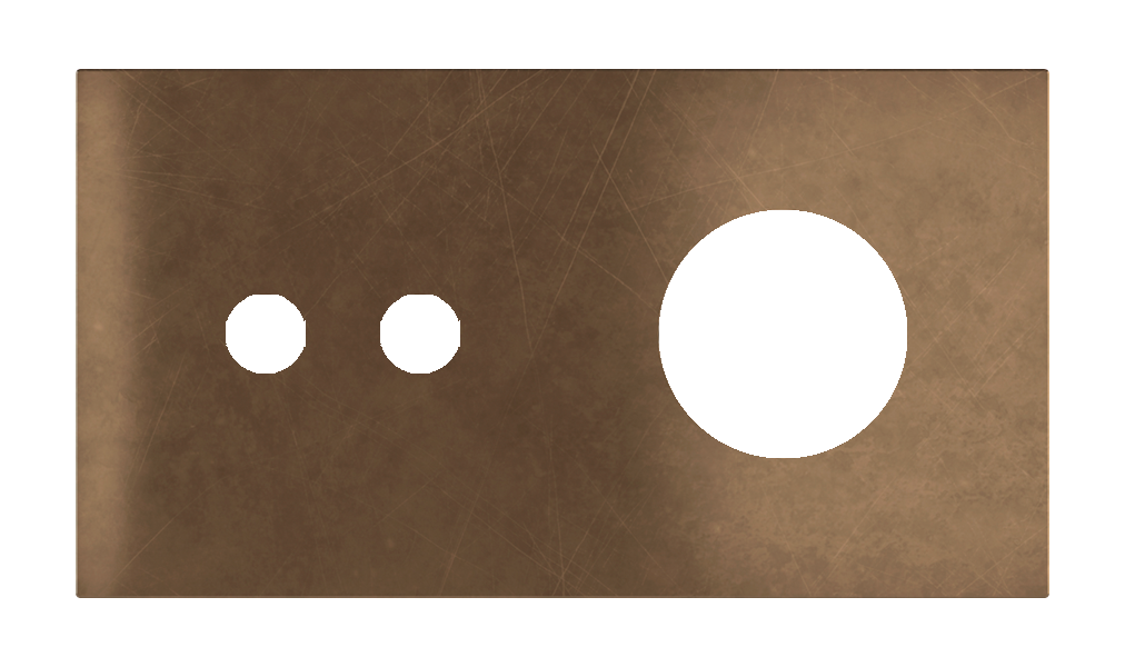 Магнитна рамка за 2 бутона и контакт шуко Proxima Metal Bronze Corked EKINEX