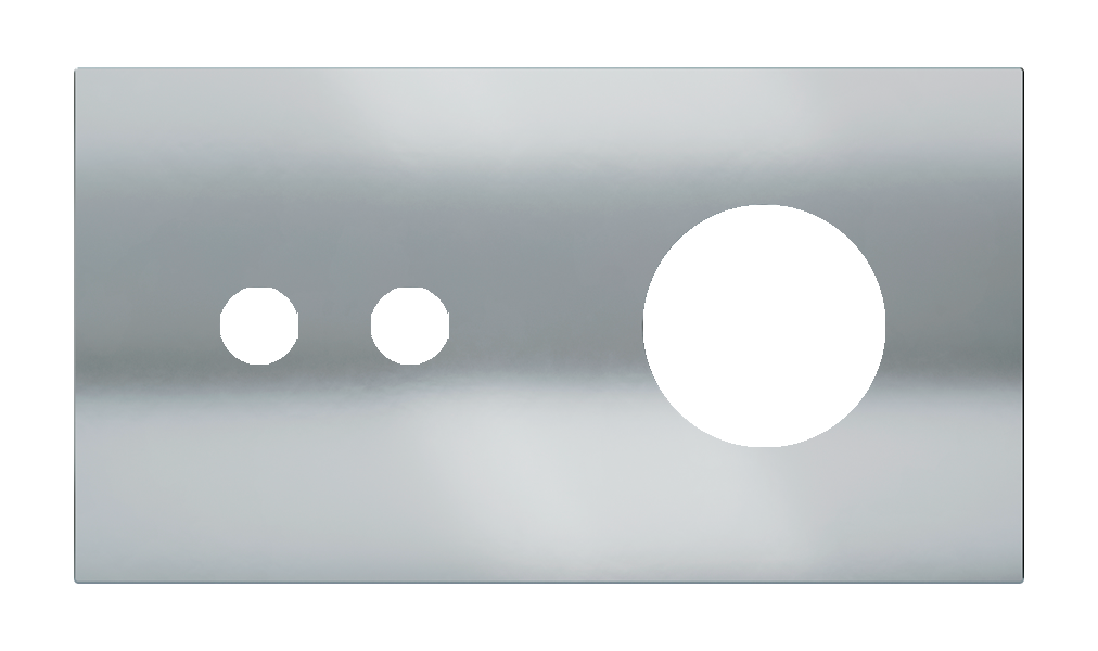 Магнитна рамка за 2 бутона и контакт шуко Proxima Metal Chrome EKINEX