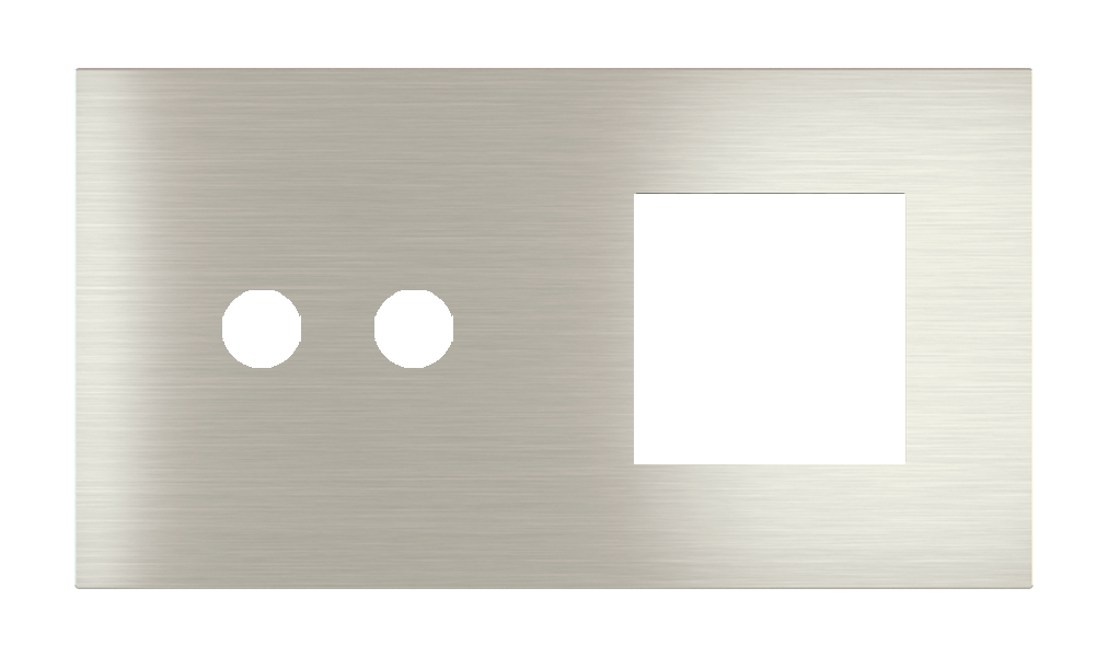 Магнитна рамка за 2 бутона и 45х45мм  Proxima Metal Steel Brushed EKINEX