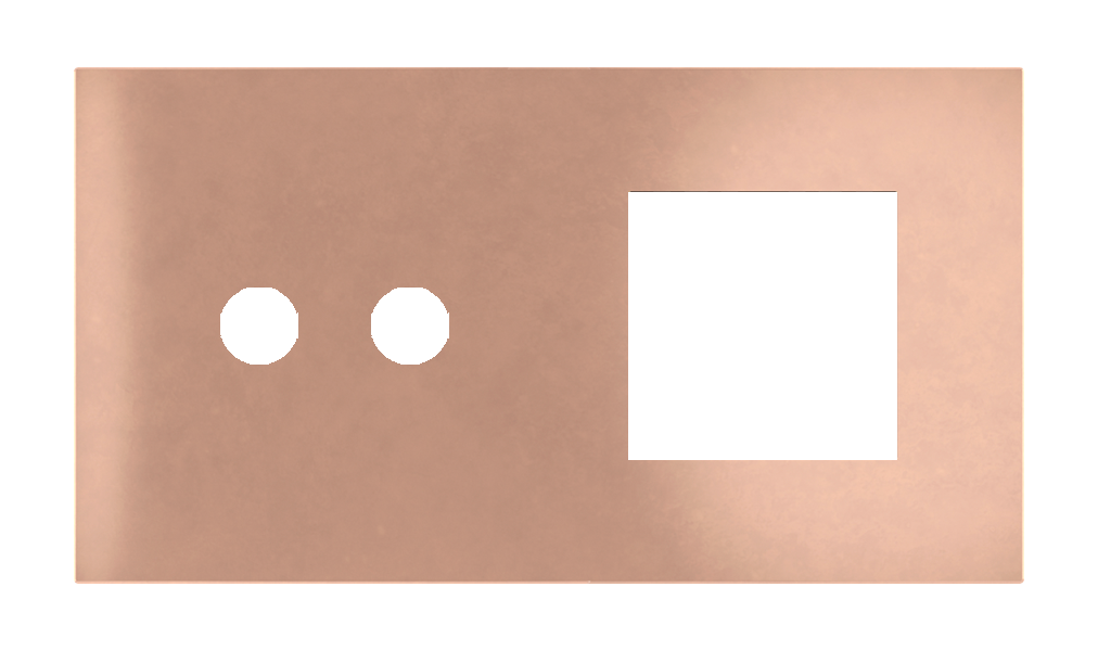 Магнитна рамка за 2 бутона и 45х45мм  Proxima Metal Old Copper EKINEX