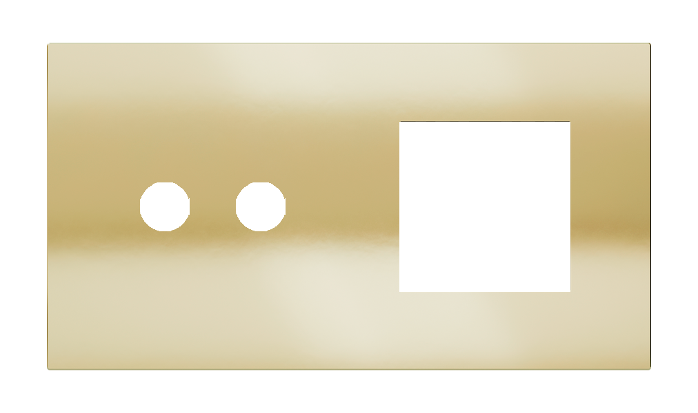 Магнитна рамка за 2 бутона и 45х45мм  Proxima Metal Champagne EKINEX