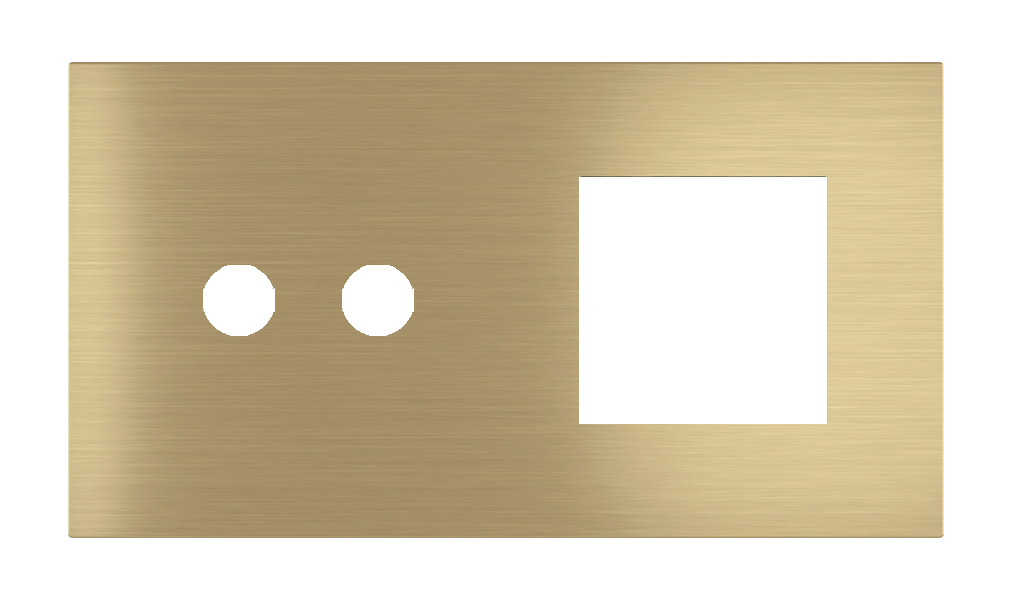 Магнитна рамка за 2 бутона и 45х45мм  Proxima Metal Brass EKINEX