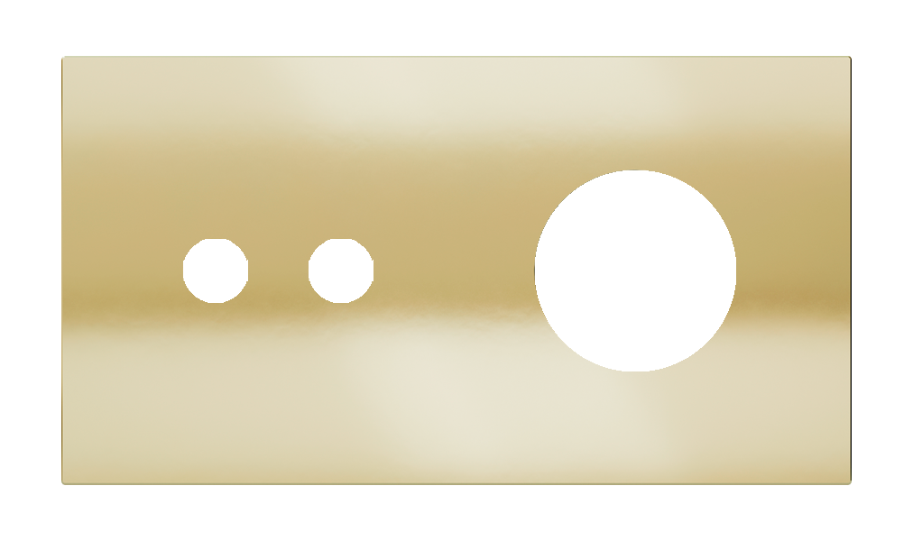 Магнитна рамка за 2 бутона и контакт шуко Proxima Metal Champagne EKINEX