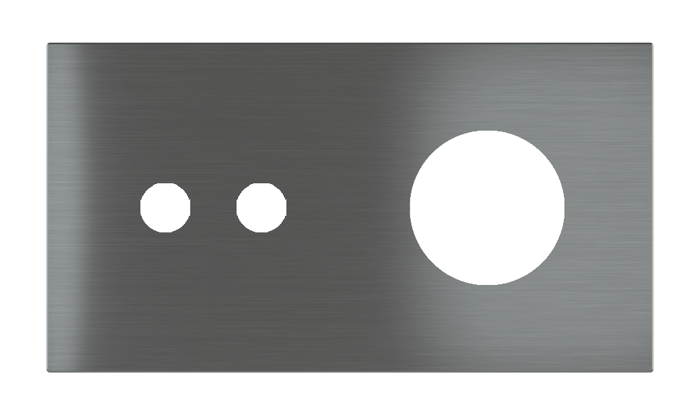 Магнитна рамка за 2 бутона и контакт шуко Proxima Metal Quantum Carbon EKINEX