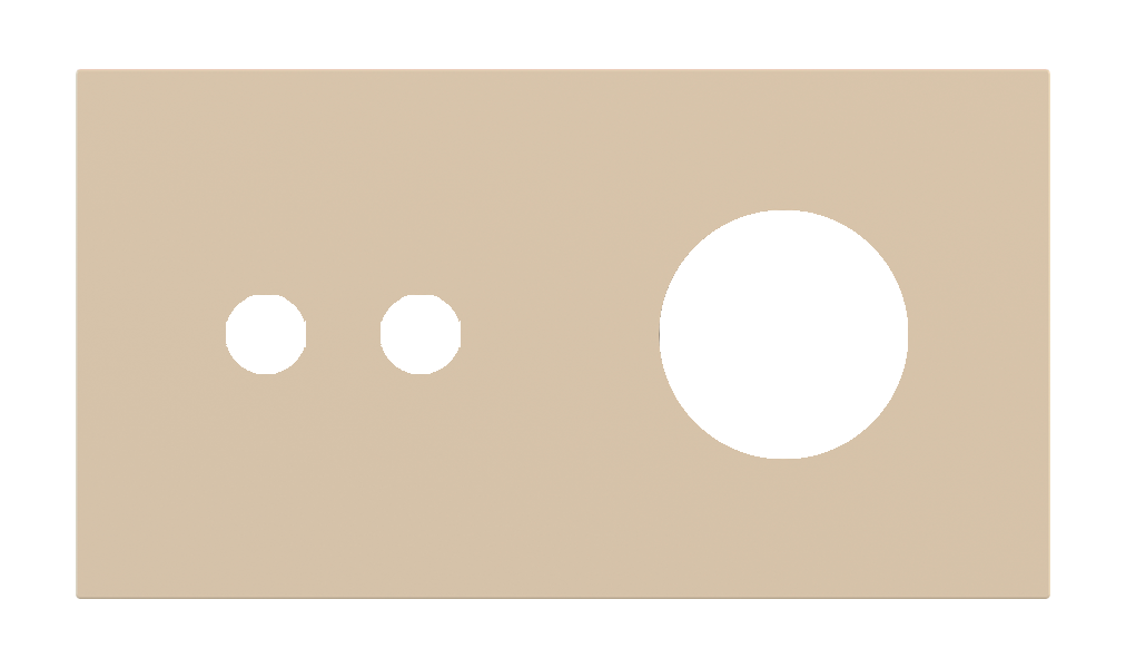 Магнитна рамка за 2 бутона и контакт шуко Proxima Metal Beige Luxor EKINEX