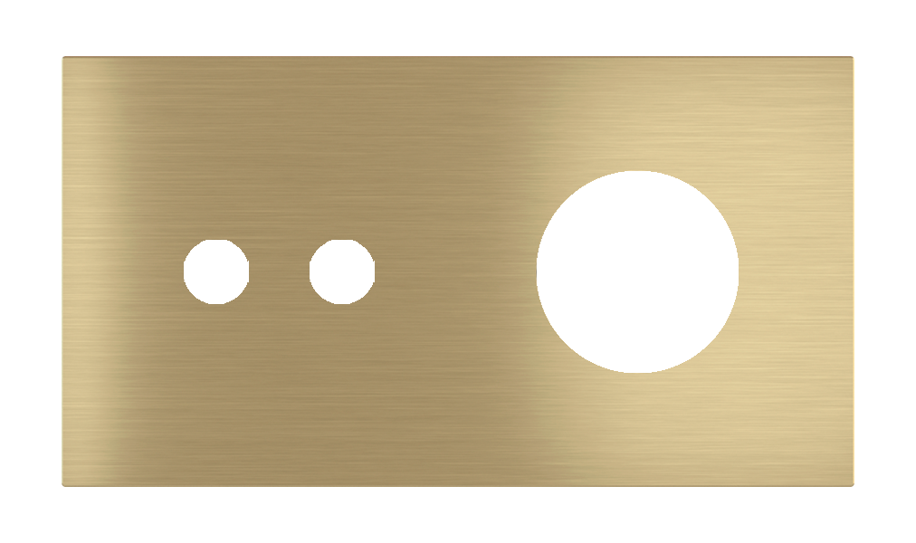 Магнитна рамка за 2 бутона и контакт шуко Proxima Metal Brass EKINEX