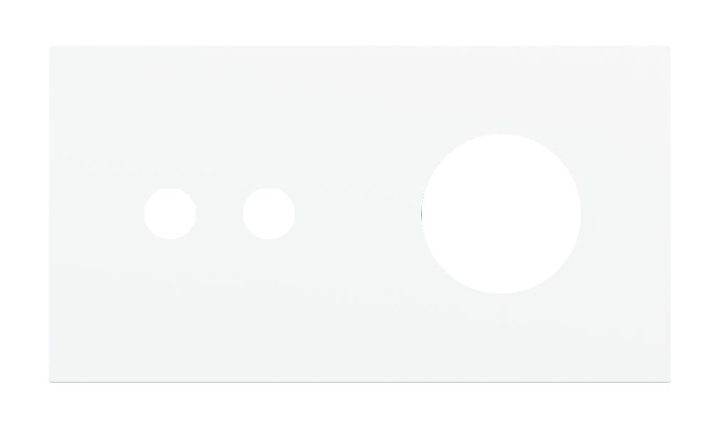 Магнитна рамка за 2 бутона и контакт шуко Proxima Metal Pure White EKINEX