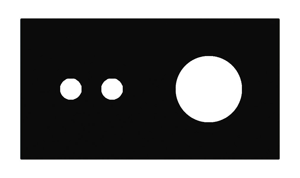 Магнитна рамка за 2 бутона и контакт шуко Proxima Metal Insense Black EKINEX