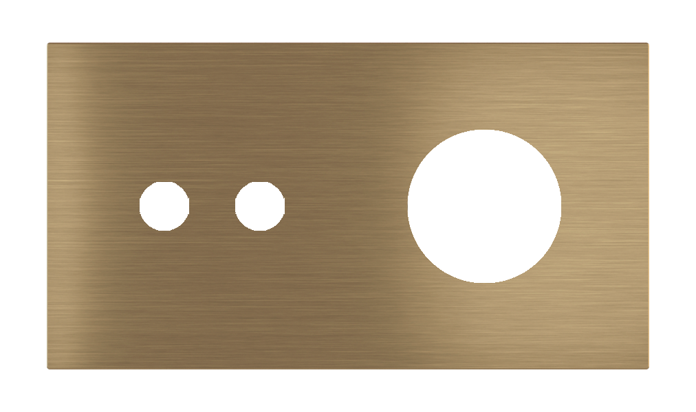 Магнитна рамка за 2 бутона и контакт шуко Proxima Metal Antique Brass EKINEX