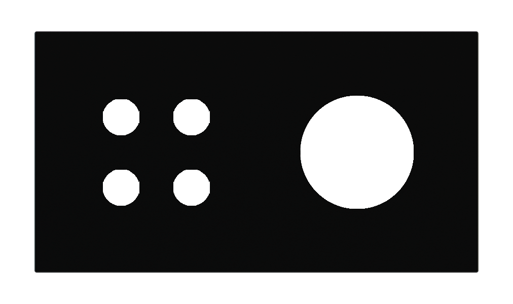 Магнитна рамка за 4 бутона и контакт шуко Proxima Metal Insense Black EKINEX