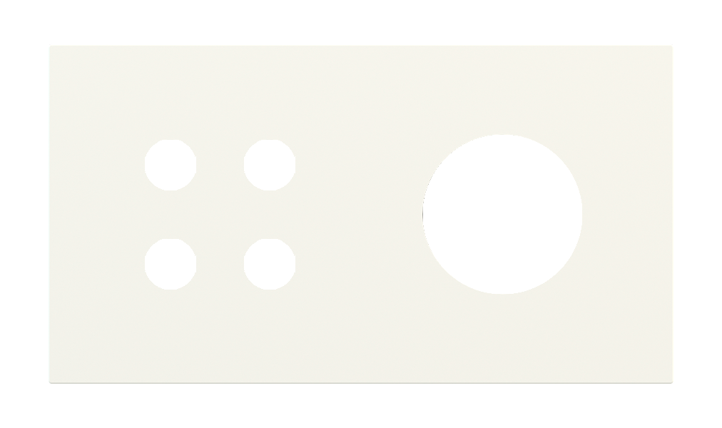 Магнитна рамка за 4 бутона и контакт шуко Proxima Metal Warm White EKINEX