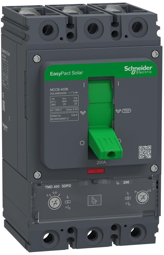 Автомат EasyPact Solar 3P 200А TM 25kA регулируем (In x 0.7...1) SE