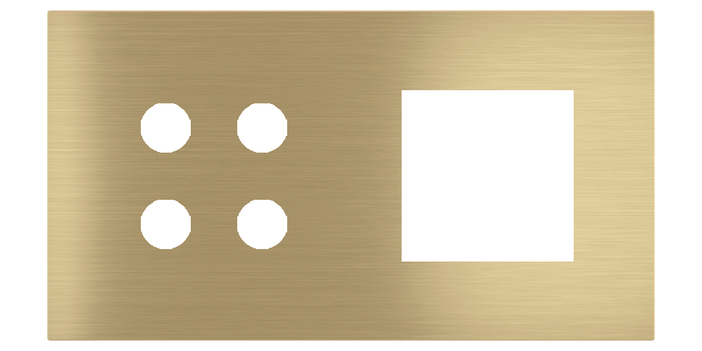 Магнитна рамка за 4 бутона и 45х45мм  Proxima Metal Brass EKINEX