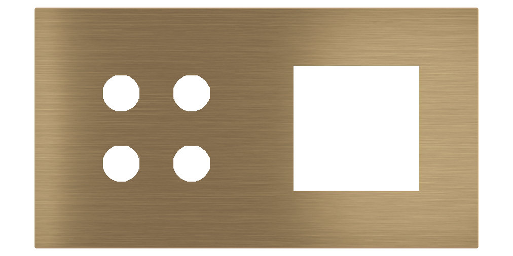 Магнитна рамка за 4 бутона и 45х45мм  Proxima Metal Antique Brass EKINEX