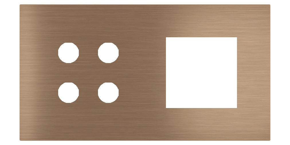Магнитна рамка за 4 бутона и 45х45мм  Proxima Metal Dark Corked EKINEX