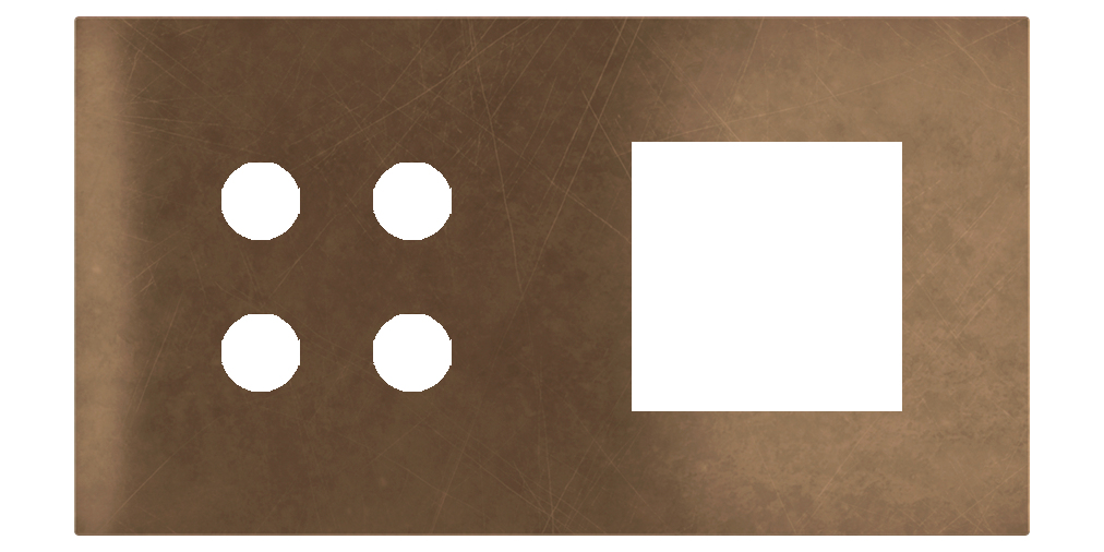 Магнитна рамка за 4 бутона и 45х45мм  Proxima Metal Bronze Corked EKINEX