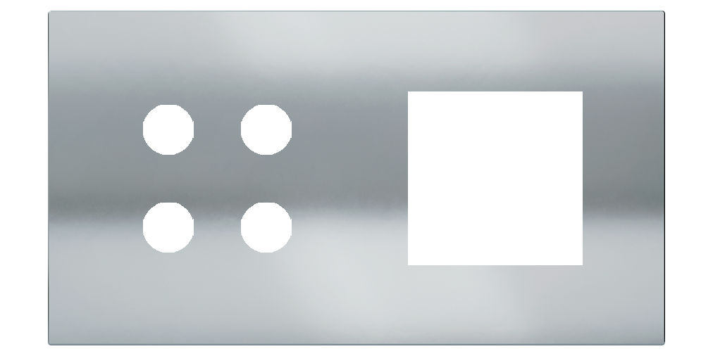 Магнитна рамка за 4 бутона и 45х45мм  Proxima Metal Chrome EKINEX