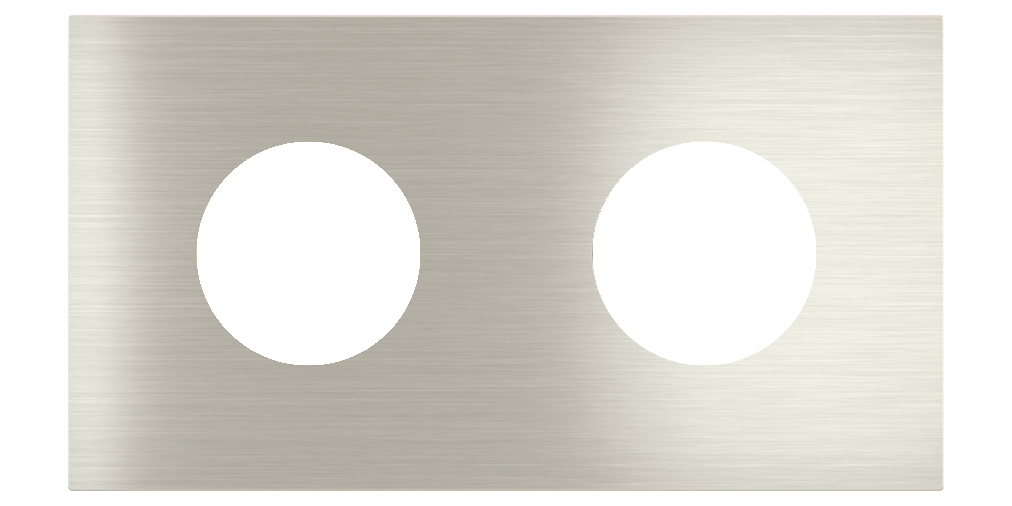 Магнитна рамка за 2 х контакт шуко Proxima Metal Steel Brushed EKINEX