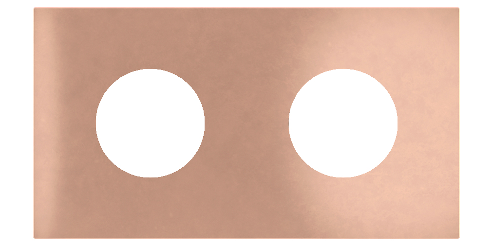 Магнитна рамка за 2 х контакт шуко Proxima Metal Old Copper EKINEX