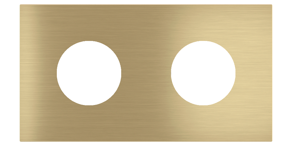 Магнитна рамка за 2 х контакт шуко Proxima Metal Brass EKINEX