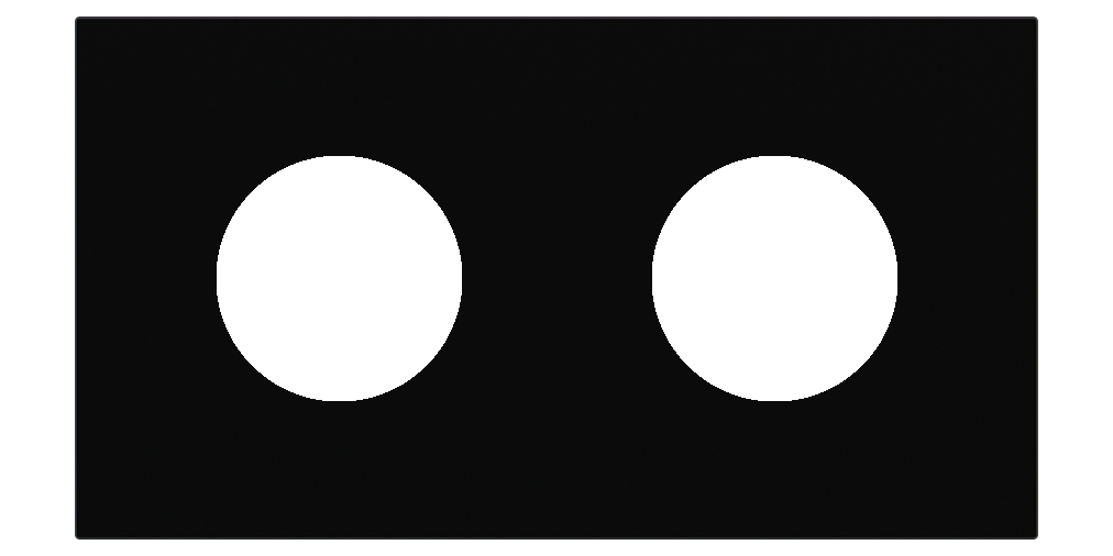 Магнитна рамка за 2 х контакт шуко Proxima Metal Insense Black EKINEX