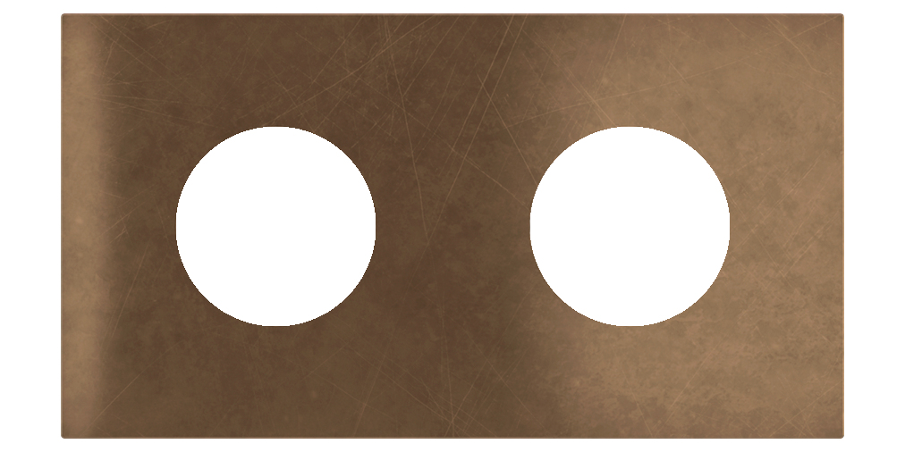 Магнитна рамка за 2 х контакт шуко Proxima Metal Bronze Corked EKINEX