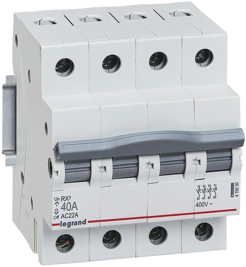 Товаров прекъсвач /шалтер/ RX3-IS 40A 4P 4 мод. Legrand