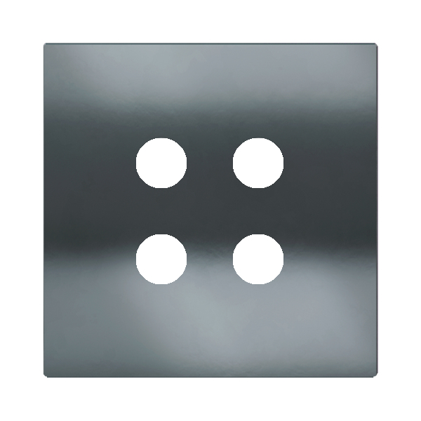 Магнитна рамка за 4 бутона Proxima Metal Black Metal EKINEX