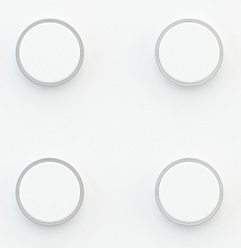 Лицеви панели за 4 бутона Proxima Metal Pure White EKINEX