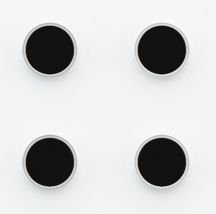 Лицеви панели за 4 бутона Proxima Metal Insense Black EKINEX