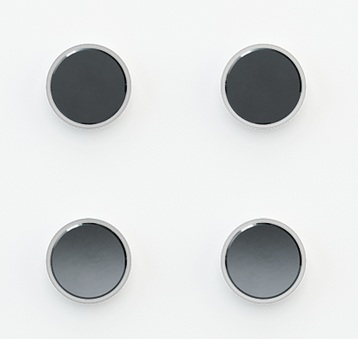 Лицеви панели за 4 бутона Proxima Metal Black Metal  EKINEX