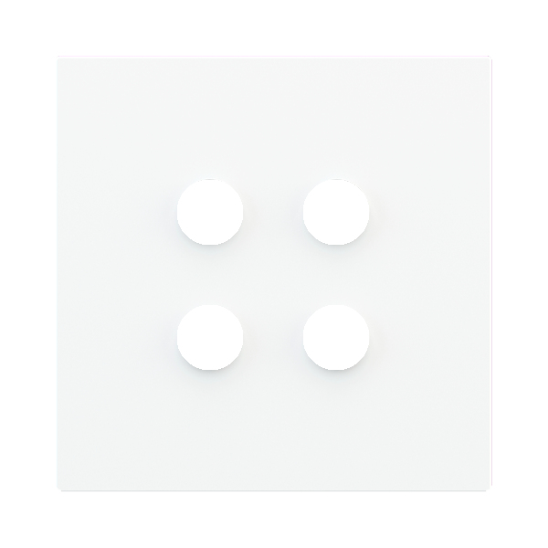 Магнитна рамка за 4 бутона Proxima Metal Pure White EKINEX