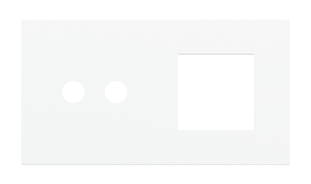 Магнитна рамка за 2 бутона и 45х45мм  Proxima Metal Pure White EKINEX