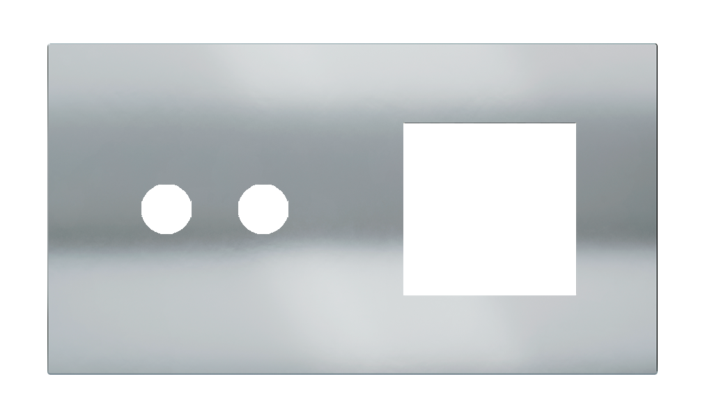 Магнитна рамка за 2 бутона и 45х45мм  Proxima Metal Chrome EKINEX