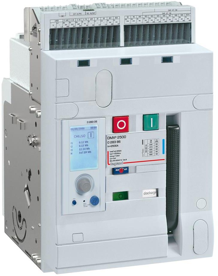Въздушен прекъсвач DMX³ 2500А 3P 65кА Legrand 028386