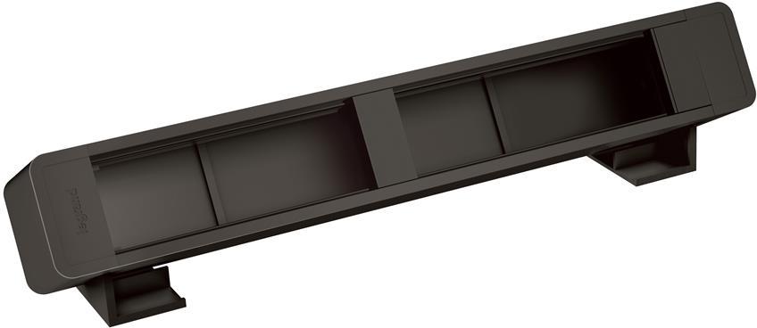 Мебелна кутия за 2х6 мод. Mosaic, 371x79x86mm, цвят ЧЕРЕН, Incara On Desk Legrand